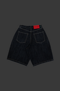 Striped Indigo Denim Bermuda